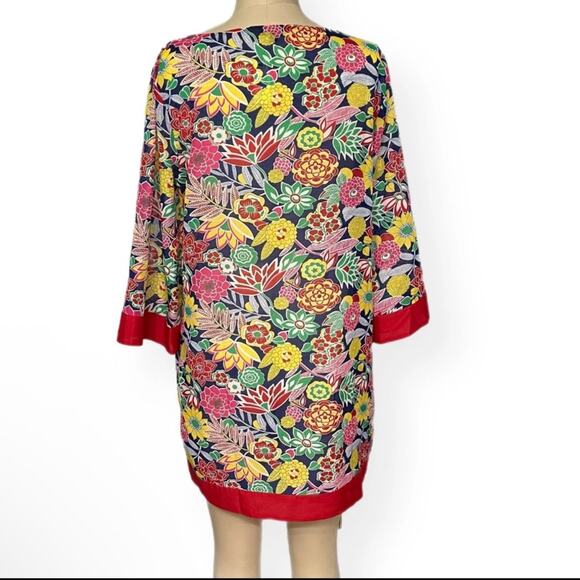 Talbots Floral Sheer Tunic Dress Cover-Up – Size Large Resort Beach Vaca Wear - Picture 4 of 8